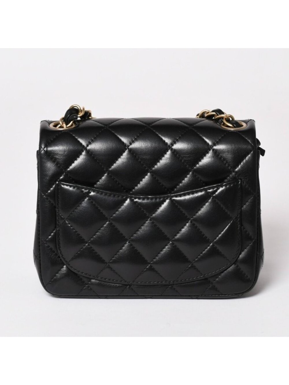 Chanel Mini Quilted 17 S Flap S Chain Shoulder Bag CC Logo Lambskin Black - Picture 2 of 16